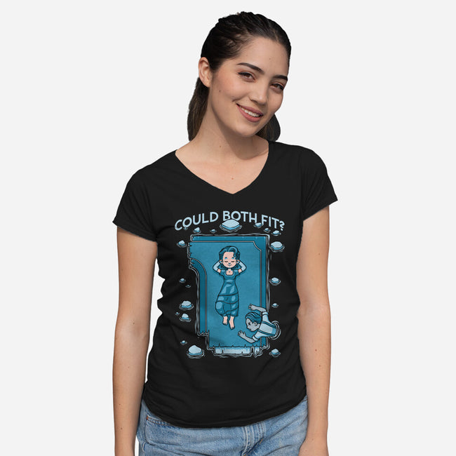 Couple Door Ship-Womens-V-Neck-Tee-Studio Mootant