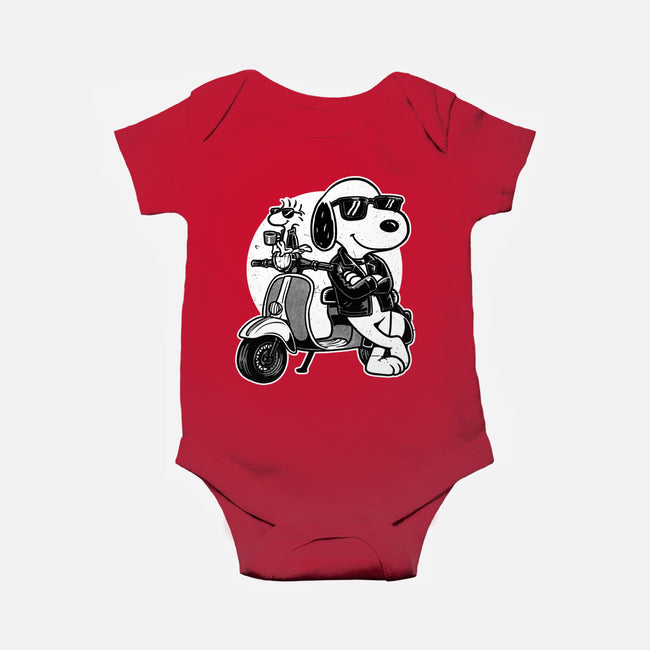 Cool Beagle Biker-Baby-Basic-Onesie-Studio Mootant