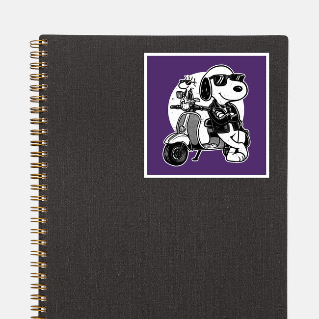 Cool Beagle Biker-None-Glossy-Sticker-Studio Mootant