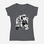 Cool Beagle Biker-Womens-V-Neck-Tee-Studio Mootant