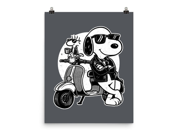 Cool Beagle Biker