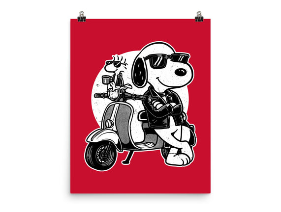 Cool Beagle Biker