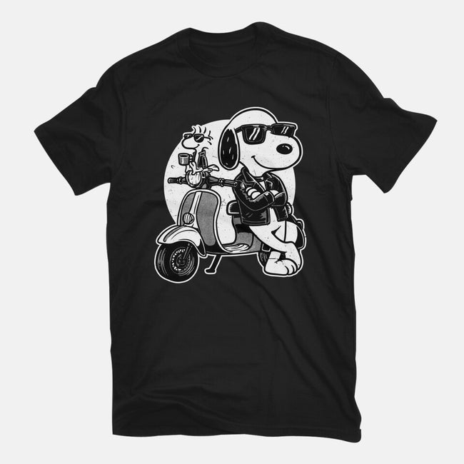 Cool Beagle Biker-Womens-Fitted-Tee-Studio Mootant