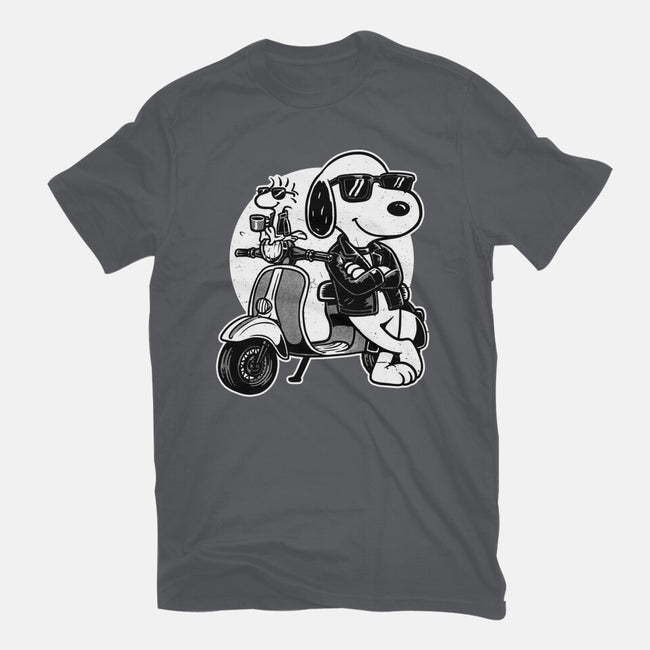 Cool Beagle Biker-Womens-Fitted-Tee-Studio Mootant