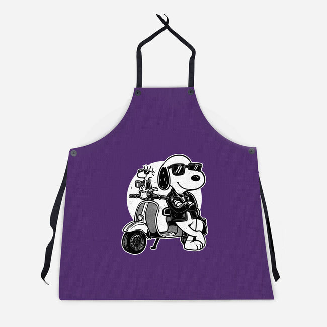 Cool Beagle Biker-Unisex-Kitchen-Apron-Studio Mootant