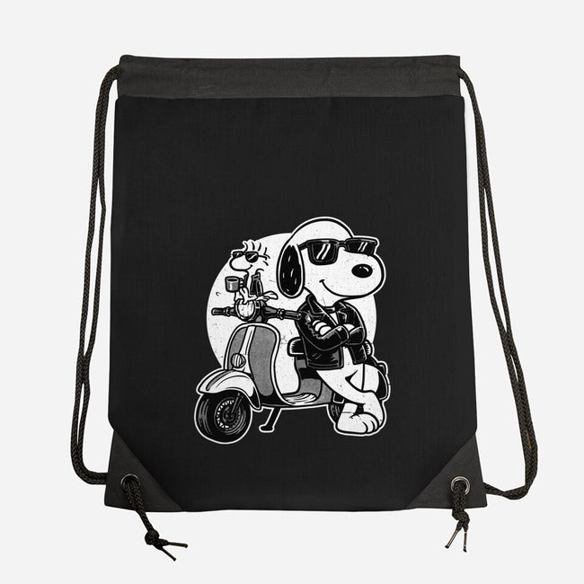 Cool Beagle Biker-None-Drawstring-Bag-Studio Mootant