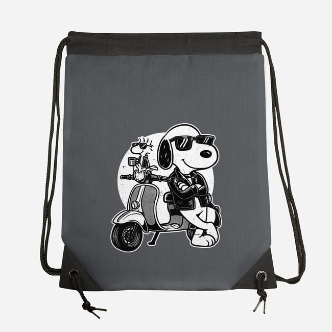 Cool Beagle Biker-None-Drawstring-Bag-Studio Mootant