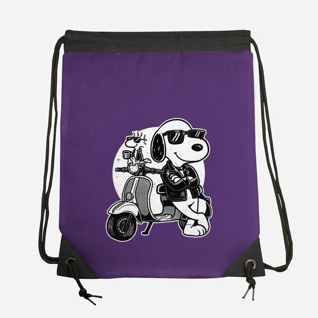 Cool Beagle Biker-None-Drawstring-Bag-Studio Mootant