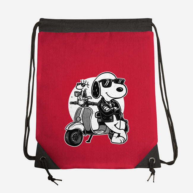 Cool Beagle Biker-None-Drawstring-Bag-Studio Mootant