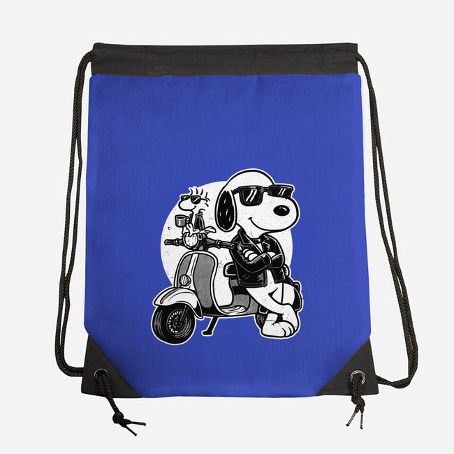 Cool Beagle Biker-None-Drawstring-Bag-Studio Mootant