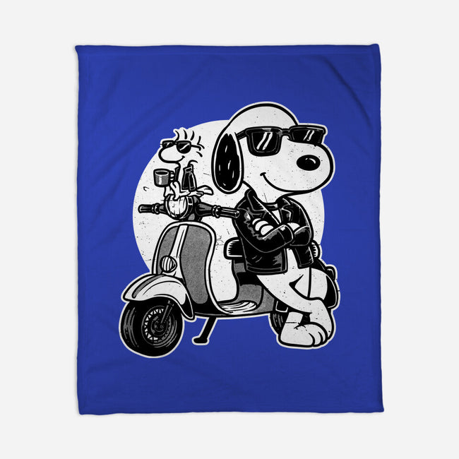 Cool Beagle Biker-None-Fleece-Blanket-Studio Mootant