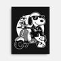 Cool Beagle Biker-None-Stretched-Canvas-Studio Mootant