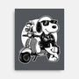Cool Beagle Biker-None-Stretched-Canvas-Studio Mootant