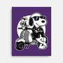 Cool Beagle Biker-None-Stretched-Canvas-Studio Mootant