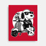 Cool Beagle Biker-None-Stretched-Canvas-Studio Mootant
