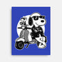 Cool Beagle Biker-None-Stretched-Canvas-Studio Mootant