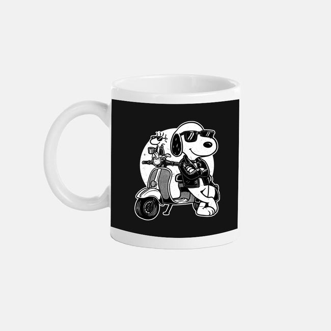 Cool Beagle Biker-None-Mug-Drinkware-Studio Mootant