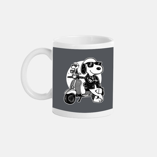 Cool Beagle Biker-None-Mug-Drinkware-Studio Mootant