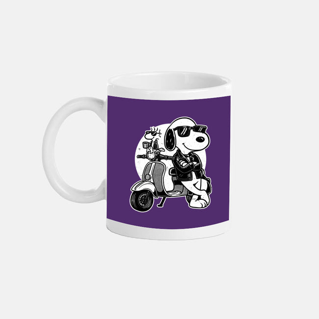 Cool Beagle Biker-None-Mug-Drinkware-Studio Mootant
