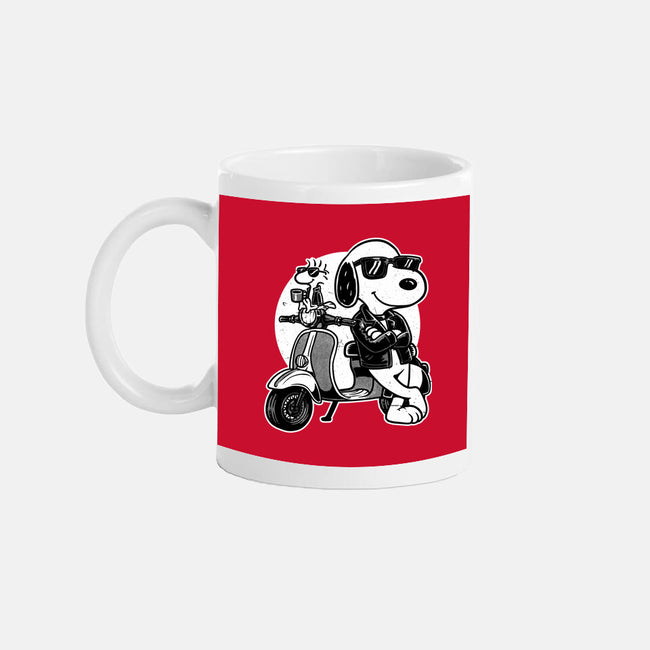 Cool Beagle Biker-None-Mug-Drinkware-Studio Mootant