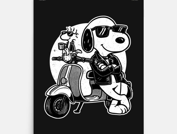 Cool Beagle Biker