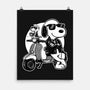 Cool Beagle Biker-None-Matte-Poster-Studio Mootant