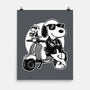 Cool Beagle Biker-None-Matte-Poster-Studio Mootant