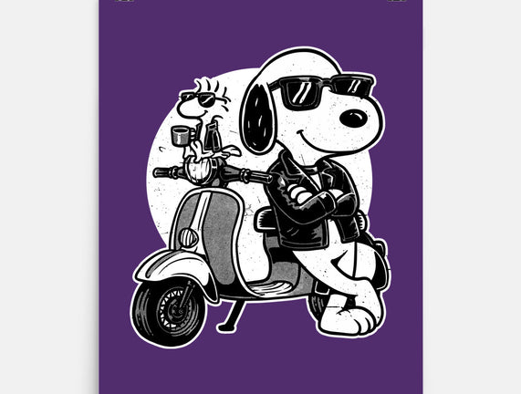 Cool Beagle Biker