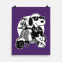 Cool Beagle Biker-None-Matte-Poster-Studio Mootant