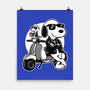 Cool Beagle Biker-None-Matte-Poster-Studio Mootant