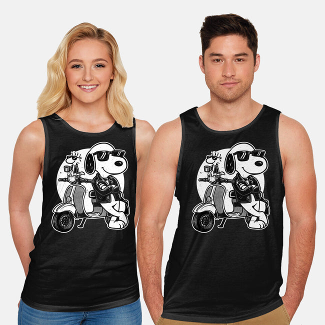 Cool Beagle Biker-Unisex-Basic-Tank-Studio Mootant