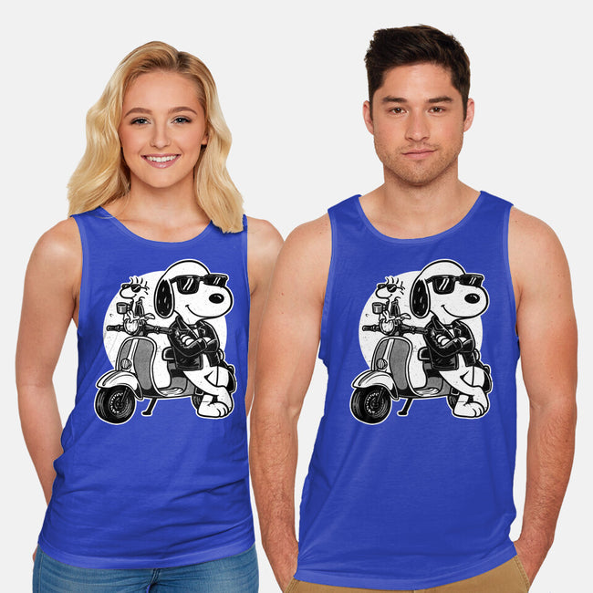 Cool Beagle Biker-Unisex-Basic-Tank-Studio Mootant