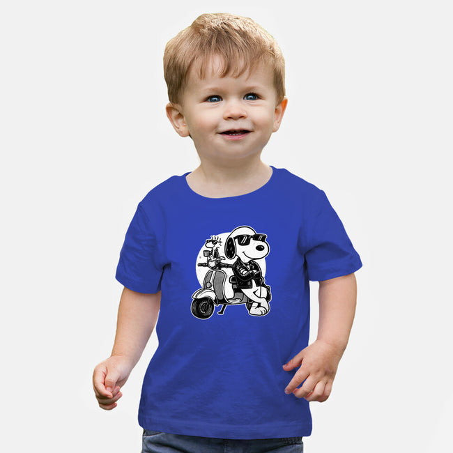 Cool Beagle Biker-Baby-Basic-Tee-Studio Mootant
