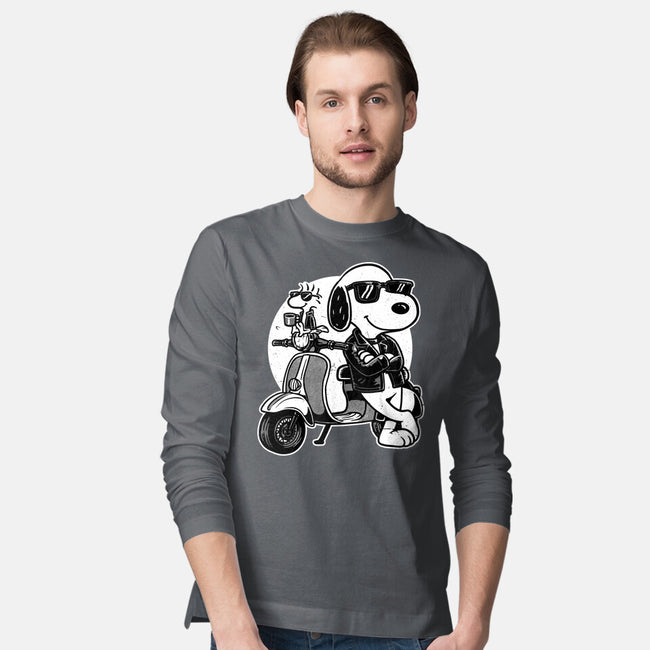 Cool Beagle Biker-Mens-Long Sleeved-Tee-Studio Mootant