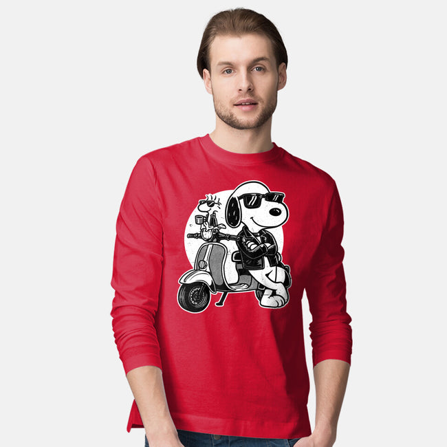 Cool Beagle Biker-Mens-Long Sleeved-Tee-Studio Mootant