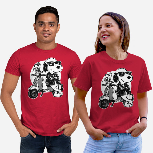 Cool Beagle Biker-Unisex-Basic-Tee-Studio Mootant