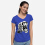 Cool Beagle Biker-Womens-V-Neck-Tee-Studio Mootant