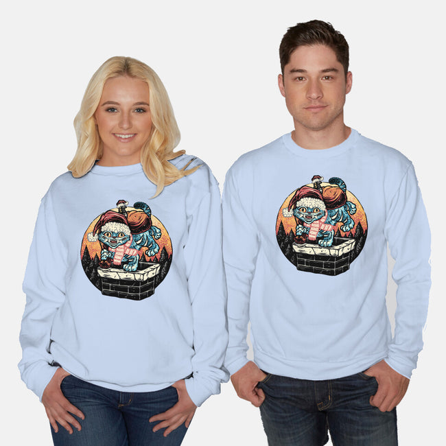 Derpy Chimney-Unisex-Crew Neck-Sweatshirt-glitchygorilla
