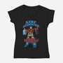 Stay Optimus-Womens-V-Neck-Tee-RL76