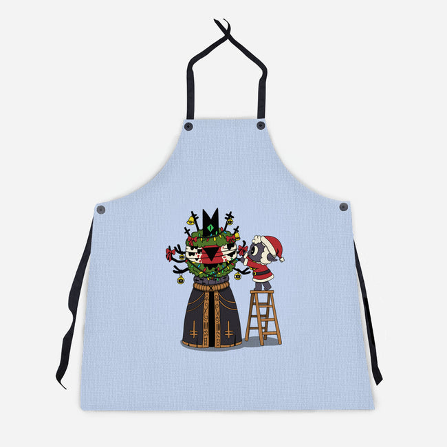 Santa’s Little Cultist-Unisex-Kitchen-Apron-Loobs