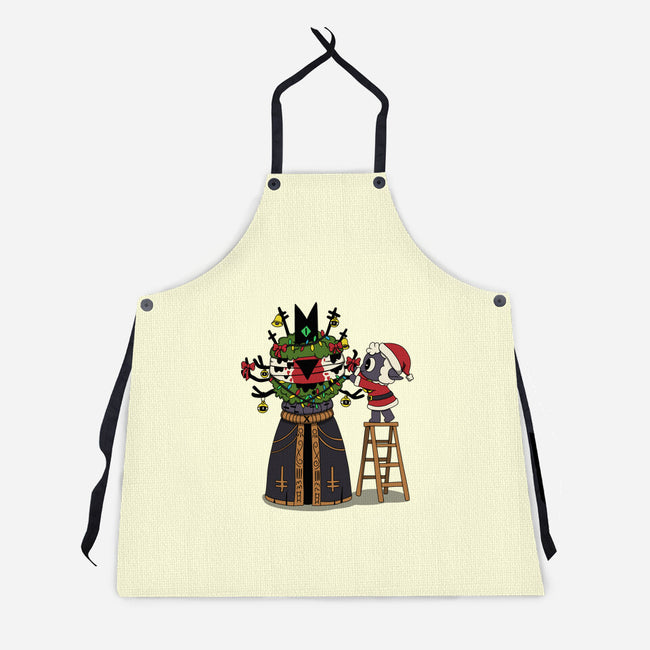Santa’s Little Cultist-Unisex-Kitchen-Apron-Loobs