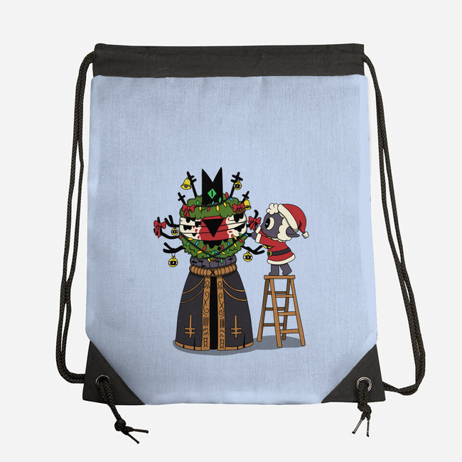 Santa’s Little Cultist-None-Drawstring-Bag-Loobs