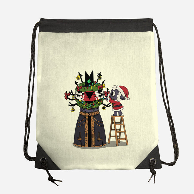 Santa’s Little Cultist-None-Drawstring-Bag-Loobs