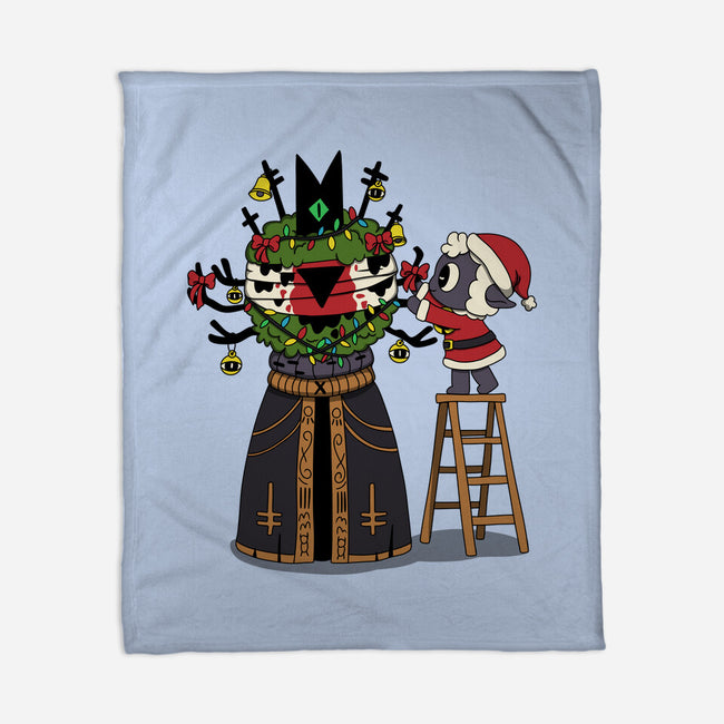 Santa’s Little Cultist-None-Fleece-Blanket-Loobs