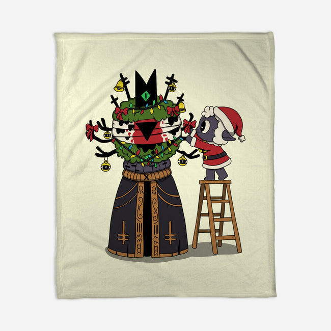 Santa’s Little Cultist-None-Fleece-Blanket-Loobs