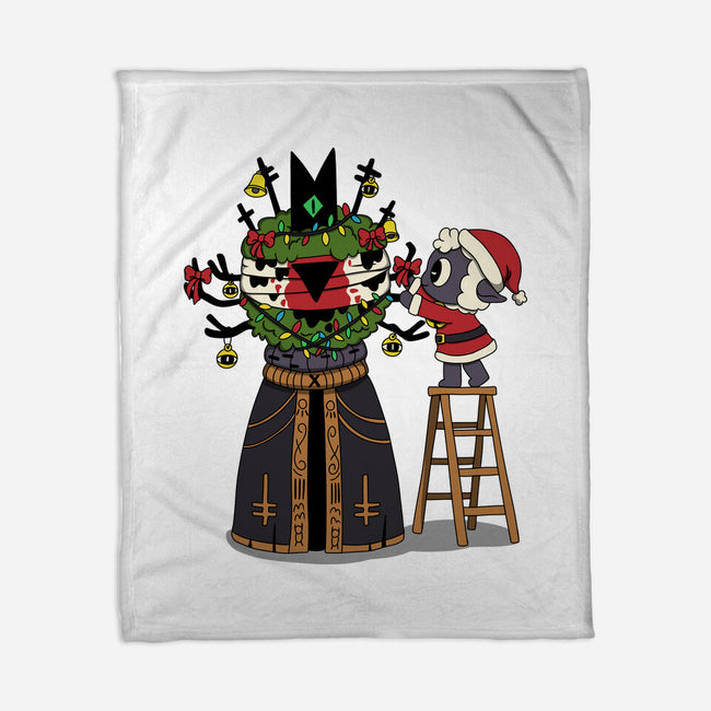 Santa’s Little Cultist-None-Fleece-Blanket-Loobs