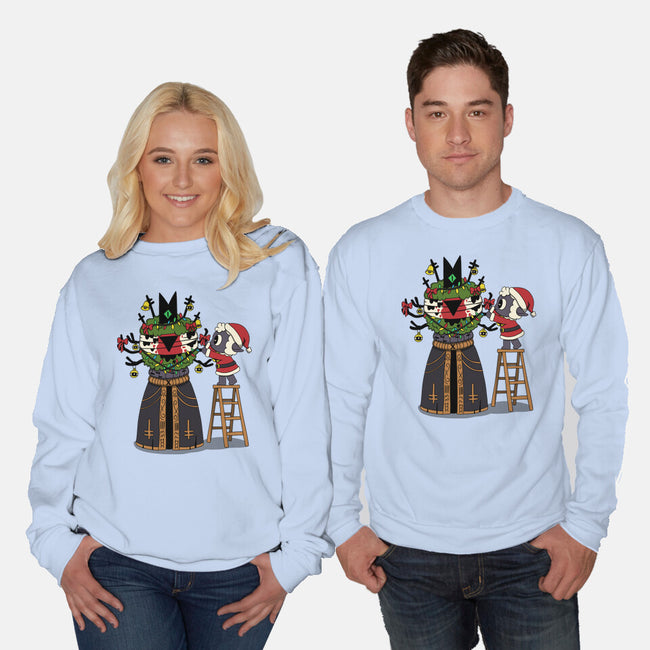 Santa’s Little Cultist-Unisex-Crew Neck-Sweatshirt-Loobs