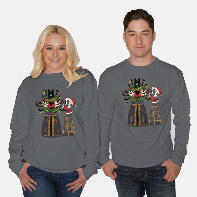 Santa’s Little Cultist-Unisex-Crew Neck-Sweatshirt-Loobs