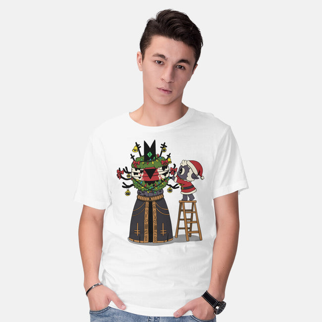 Santa’s Little Cultist-Mens-Basic-Tee-Loobs