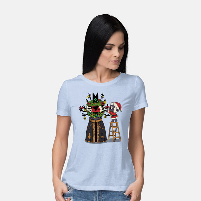 Santa’s Little Cultist-Womens-Basic-Tee-Loobs
